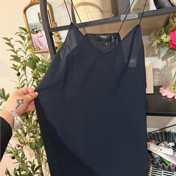 Theory Navy Mini see threw slip dress - Picture 6 of 8